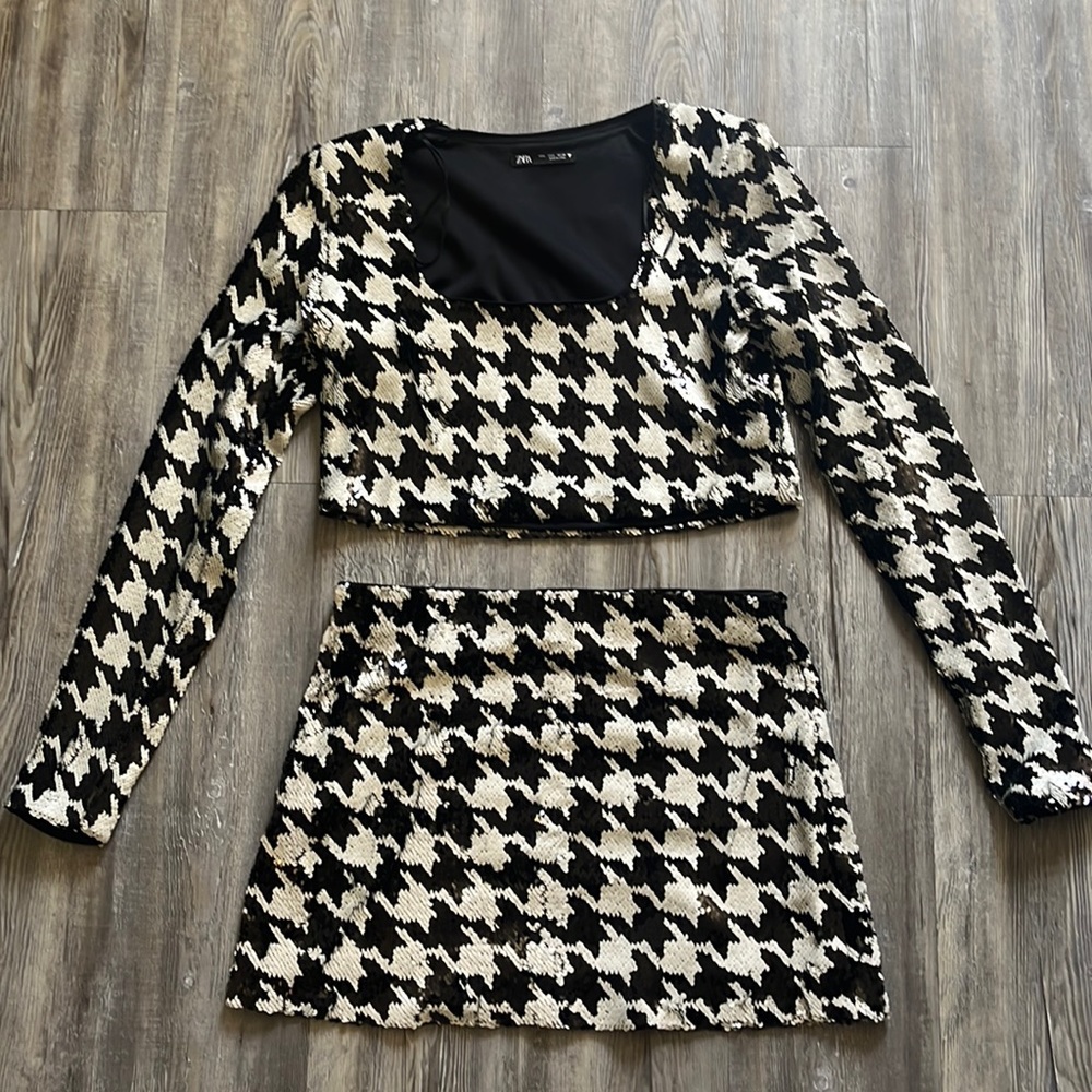 Zara Sequin set (top and bottom)